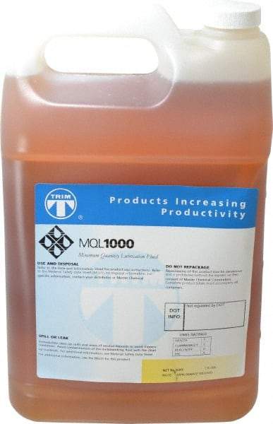 Master Fluid Solutions - Trim MQL 1000, 1 Gal Bottle Cutting Fluid - Straight Oil, For Drilling, Milling, Reaming, Sawing, Tapping - Strong Tooling