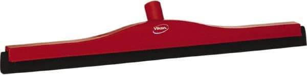 Vikan - 24" Foam Rubber Blade Bench Squeegee - Double Edge, Red, Plastic Holder - Strong Tooling