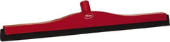 Vikan - 24" Foam Rubber Blade Bench Squeegee - Double Edge, Red, Plastic Holder - Strong Tooling