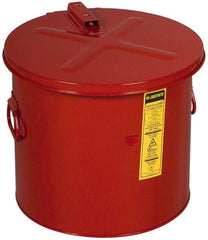 Justrite - 8 Gallon Capacity, Coated Steel, Red Dip Tank - 14-1/4 Inch High x 15-5/8 Inch Diameter, Includes Fusible Link - Strong Tooling