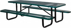 Vestil - 96" Long x 61-5/8" Wide x 30.38" High Stationary Activity/Utility Table without Back Rests - Green, Steel - Strong Tooling