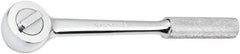 SK - 1/2" Drive Round Head Ratchet - Full Polish Chrome Finish, 10-1/2" OAL, 50 Gear Teeth, Full Polished Knurled Handle, Reversible Head - Strong Tooling