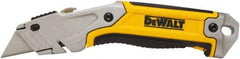 DeWALT - Retractable Utility Knife - 2-1/2" Bi-Metal Blade, Yellow & Silver Metal Handle, 1 Blade Included - Strong Tooling