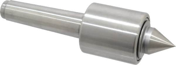 Made in USA - MT4 Taper Shank, 2-1/2" Head Diam 2,890 Lb Capacity Live Center - 2-11/16" Head Length, 1-1/4" Point Diam, 1-1/2" Point Len, 8-5/8" OAL, Standard Point - Strong Tooling