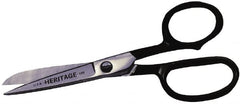 Heritage Cutlery - 5" LOC, 9-1/2" OAL Chrome Plated Standard Shears - Right Hand, Metal Straight Handle, For General Purpose Use - Strong Tooling