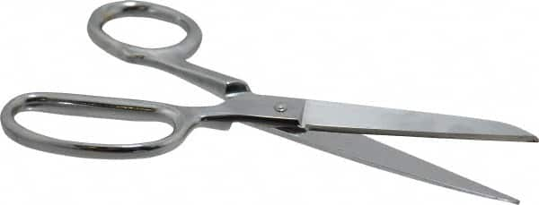 Heritage Cutlery - 2-1/2" LOC, 6" OAL Chrome Plated Standard Shears - Right Hand, Metal Straight Handle, For General Purpose Use - Strong Tooling