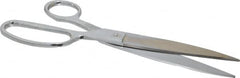 Heritage Cutlery - 5" LOC, 10" OAL Chrome Plated Standard Shears - Right Hand, Metal Straight Handle, For General Purpose Use - Strong Tooling