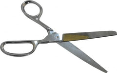 Heritage Cutlery - 4-1/4" LOC, 9" OAL Chrome Plated Standard Shears - Right Hand, Metal Straight Handle, For General Purpose Use - Strong Tooling