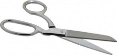 Heritage Cutlery - 3" LOC, 7" OAL Chrome Plated Standard Shears - Right Hand, Metal Bent Handle, For General Purpose Use - Strong Tooling