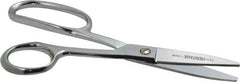 Heritage Cutlery - 3" LOC, 8-1/4" OAL Chrome Plated High Leverage Shears - Right Hand, Metal Straight Handle, For General Purpose Use - Strong Tooling