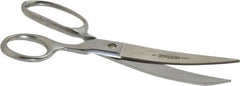 Heritage Cutlery - 3-1/2" LOC, 8" OAL Chrome Plated Standard Shears - Right Hand, Plastic Straight Handle, For Poultry Processing - Strong Tooling