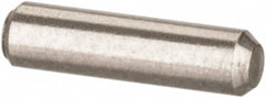 Value Collection - 1/16" Diam x 1/4" Pin Length 316 Stainless Steel Standard Dowel Pin - Bright Finish, 2 Beveled End - Strong Tooling