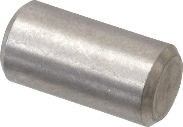 Value Collection - 1/4" Diam x 1/2" Pin Length 316 Stainless Steel Standard Dowel Pin - Bright Finish, 2 Beveled End - Strong Tooling