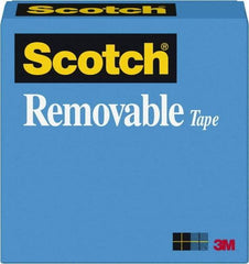 3M - 3/4" x 72 Yd Translucent Rubber Adhesive Transparent Tape - PVC Film Backing, 2.3 mil Thick - Strong Tooling