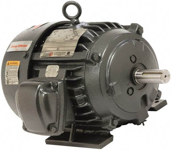 US Motors - 2 Max hp, 1,725 Max RPM, Three Polyphase Electric AC DC Motor - 208-230/460 V Input, Single Phase, 56H Frame, 5/8" Shaft Diam, Rigid Base Mount, Totally Enclosed Fan Cooled Enclosure - Strong Tooling