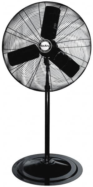 Air King - 30" Blade, 1/4 hp, 7,400 Max CFM, Single Phase Non-Oscillating Pedestal Fan - 2.04 Amps, 120 Volts, 3 Speed - Strong Tooling