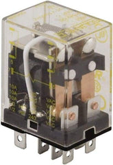 Square D - 1/2 hp at 240 Volt & 1/3 hp at 120 Volt, Electromechanical Plug-in General Purpose Relay - 10 Amp at 240 VAC, DPDT, 120 VAC at 50/60 Hz - Strong Tooling