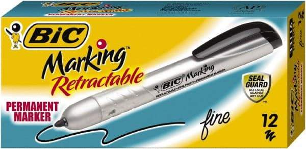 Bic - Black Permanent Marker - Fine Tip, AP Nontoxic Ink - Strong Tooling