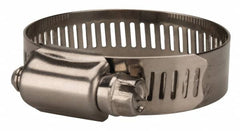 Value Collection - SAE Size 24, 1 to 2" Diam, Stainless Steel Worm Drive Clamp - 1/2" Wide, Material Grade 201 - Strong Tooling