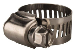 Value Collection - SAE Size 6, 3/8 to 7/8" Diam, Stainless Steel Worm Drive Clamp - 1/2" Wide, Material Grade 201 - Strong Tooling