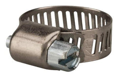 Value Collection - SAE Size 6, 5/16 to 7/8" Diam, Stainless Steel/Carbon Steel Worm Drive Clamp - 5/16" Wide, Material Grade 301 - Strong Tooling