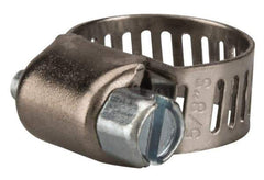 Value Collection - SAE Size 4, 1/4 to 5/8" Diam, Stainless Steel/Carbon Steel Worm Drive Clamp - 5/16" Wide, Material Grade 301 - Strong Tooling