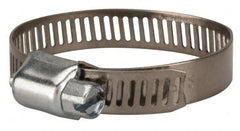 Value Collection - SAE Size 20, 3/4 to 1-3/4" Diam, Stainless Steel/Carbon Steel Worm Drive Clamp - 5/16" Wide, Material Grade 201 - Strong Tooling