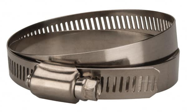 Value Collection - SAE Size 88, 4 to 6" Diam, Stainless Steel Worm Drive Clamp - 1/2" Wide, Material Grade 201 - Strong Tooling