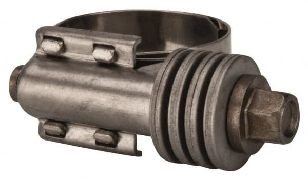 Value Collection - 11/16 to 1-1/4" Hose, 9/16" Wide x 0.6" Thick, Constant Torque Clamp - 11/16 to 1-1/4" Diam, Grade 301 & 410 Stainless Steel Screw - Strong Tooling