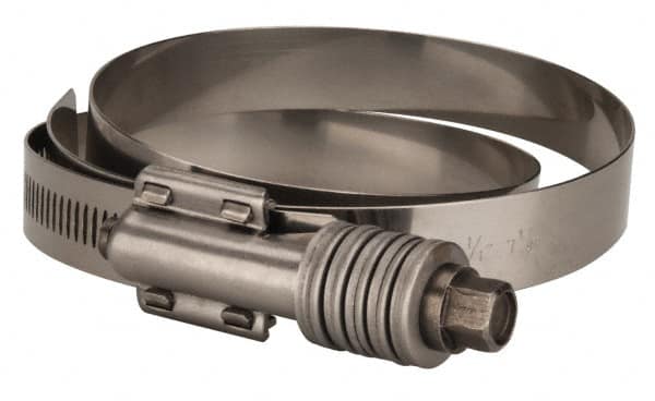 Value Collection - 6-1/4 to 7-1/8" Hose, 5/8" Wide x 0.7" Thick, Constant Torque Clamp - 6-1/4 to 7-1/8" Diam, Grade 301 & 410 Stainless Steel Screw - Strong Tooling