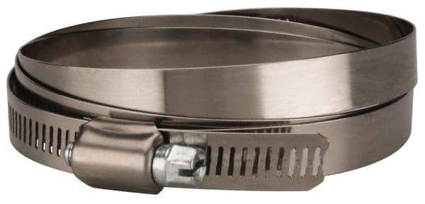 Value Collection - SAE Size 176, 9-1/2 to 11-1/2" Diam, Stainless Steel/Carbon Steel Worm Drive Clamp - 1/2" Wide, Material Grade 201 - Strong Tooling