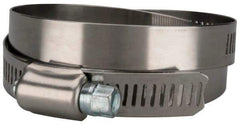 Value Collection - SAE Size 80, 3-1/2 to 5-1/2" Diam, Stainless Steel/Carbon Steel Worm Drive Clamp - 1/2" Wide, Material Grade 201 - Strong Tooling