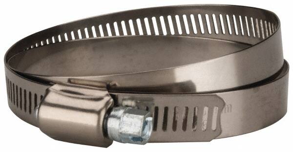 Value Collection - SAE Size 104, 5 to 7" Diam, Stainless Steel/Carbon Steel Worm Drive Clamp - 1/2" Wide, Material Grade 201 - Strong Tooling