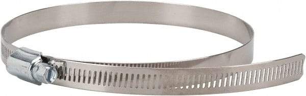 Value Collection - SAE Size 96, 4-1/2 to 6-1/2" Diam, Stainless Steel/Carbon Steel Worm Drive Clamp - 1/2" Wide, Material Grade 201 - Strong Tooling