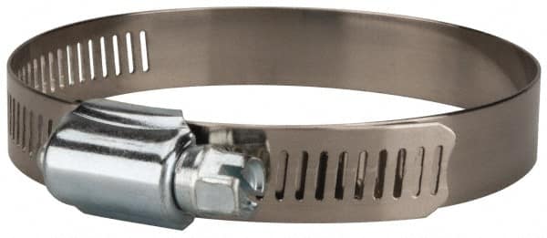 Value Collection - SAE Size 44, 2-1/4 to 3-1/4" Diam, Stainless Steel/Carbon Steel Worm Drive Clamp - 1/2" Wide, Material Grade 201 - Strong Tooling