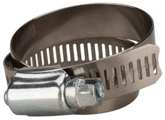 Value Collection - SAE Size 52, 2-3/4 to 3-3/4" Diam, Stainless Steel/Carbon Steel Worm Drive Clamp - 1/2" Wide, Material Grade 201 - Strong Tooling