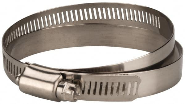 Value Collection - SAE Size 104, 5 to 7" Diam, Stainless Steel Worm Drive Clamp - 1/2" Wide, Material Grade 201 - Strong Tooling