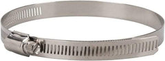 Value Collection - SAE Size 80, 3-1/2 to 5-1/2" Diam, Stainless Steel Worm Drive Clamp - 1/2" Wide, Material Grade 201 - Strong Tooling