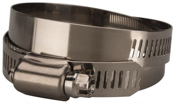 Value Collection - SAE Size 72, 3 to 5" Diam, Stainless Steel Worm Drive Clamp - 1/2" Wide, Material Grade 201 - Strong Tooling