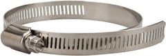 Value Collection - SAE Size 60, 3-1/4 to 4-1/4" Diam, Stainless Steel Worm Drive Clamp - 1/2" Wide, Material Grade 201 - Strong Tooling