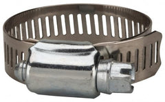 Value Collection - SAE Size 20, 3/4 to 1-3/4" Diam, Stainless Steel/Carbon Steel Worm Drive Clamp - 1/2" Wide, Material Grade 201 - Strong Tooling