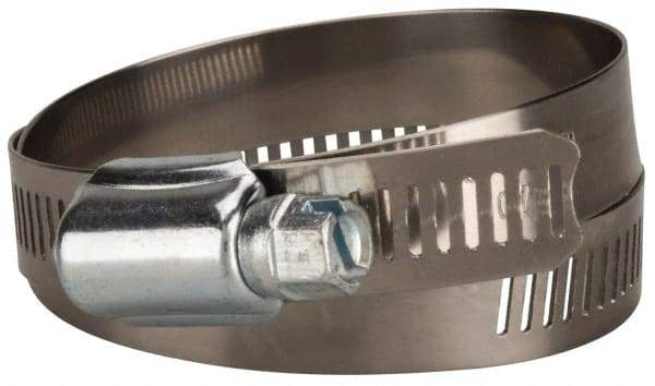 Value Collection - SAE Size 72, 3 to 5" Diam, Stainless Steel/Carbon Steel Worm Drive Clamp - 1/2" Wide, Material Grade 201 - Strong Tooling