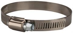 Value Collection - SAE Size 52, 2-3/4 to 3-3/4" Diam, Stainless Steel/Carbon Steel Worm Drive Clamp - 1/2" Wide, Material Grade 201 - Strong Tooling