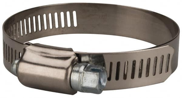 Value Collection - SAE Size 36, 1-3/4 to 2-3/4" Diam, Stainless Steel/Carbon Steel Worm Drive Clamp - 1/2" Wide, Material Grade 201 - Strong Tooling