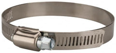 Value Collection - SAE Size 48, 2-1/2 to 3-1/2" Diam, Stainless Steel/Carbon Steel Worm Drive Clamp - 1/2" Wide, Material Grade 201 - Strong Tooling