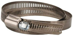 Value Collection - SAE Size 164, 2 to 10-3/4" Diam, Stainless Steel/Carbon Steel Worm Drive Clamp - 1/2" Wide, Material Grade 201 - Strong Tooling