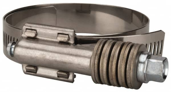 Value Collection - 2-1/4 to 3-1/8" Hose, 5/8" Wide x 0.7" Thick, Constant Torque Clamp - 2-1/4 to 3-1/8" Diam, Grade 304 Stainless Steel/Carbon Steel Screw - Strong Tooling