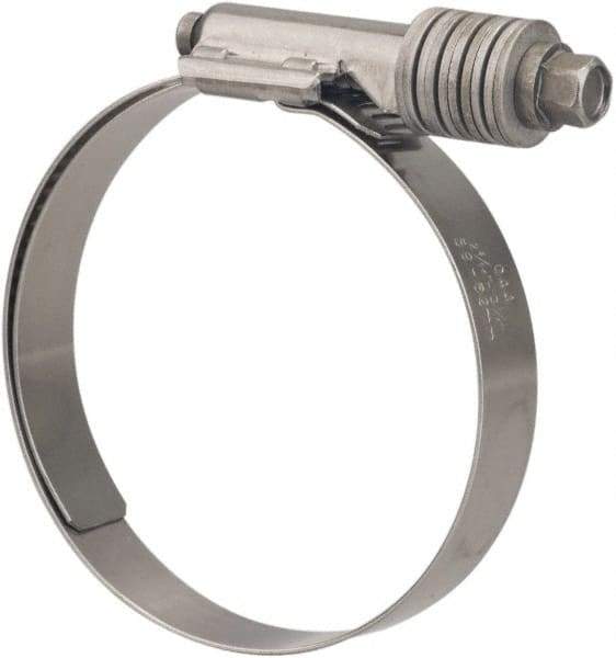 Value Collection - 2-1/4 to 3-1/8" Hose, 5/8" Wide x 0.7" Thick, Constant Torque Clamp - 2-1/4 to 3-1/8" Diam, Grade 301 & 410 Stainless Steel Screw - Strong Tooling