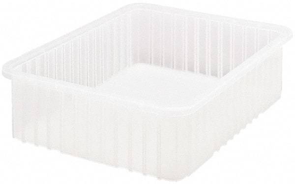 Quantum Storage - Clear Polypropylene Dividable Container - Stacking, 22-1/2" Long x 17-1/2" Wide x 6" High - Strong Tooling