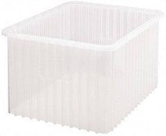 Quantum Storage - Clear Polypropylene Dividable Container - Stacking, 22-1/2" Long x 17-1/2" Wide x 12" High - Strong Tooling